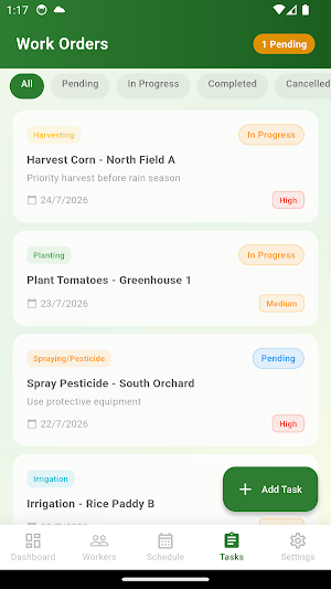 Farm Worker Control Screenshot 3