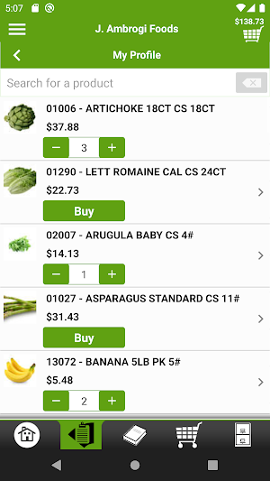 J. Ambrogi Foods App Screenshot 1