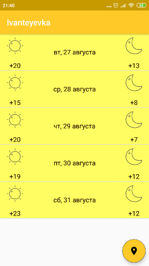Погода Screenshot 2