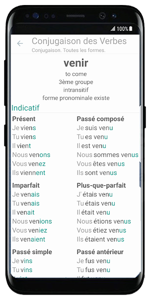 Conjugation of French Verbs - Learn French Verbs Screenshot 1