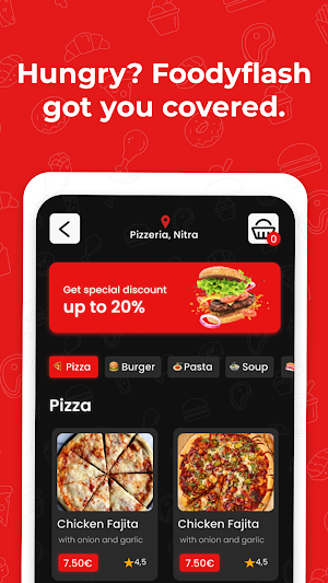 FoodyFlash - Food on your way! Screenshot 1