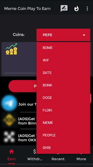 Meme Coin Play To Earn Screenshot 0
