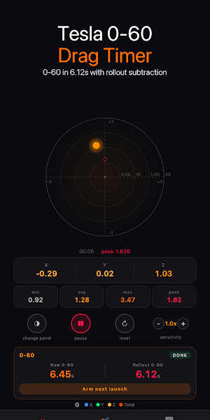 G-Force Meter: Acceleration Screenshot 1