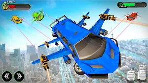 Flying Police Limo Car Transform Robot Games Screenshot 0