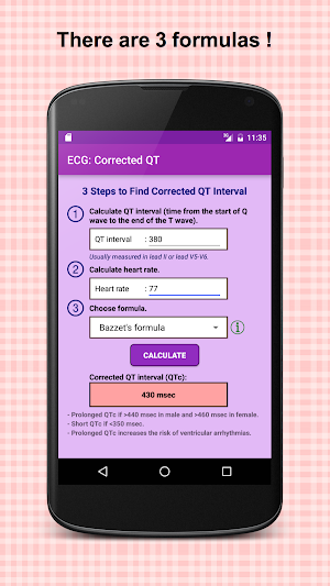 Electrocardiogram (ECG) Rhythm App: Corrected QT Screenshot 1