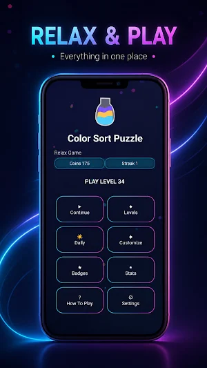 Color Sort Puzzle: Relax Game Screenshot 0