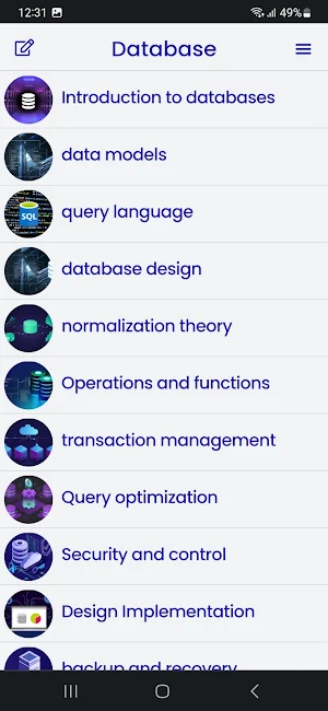 Database Course Screenshot 0