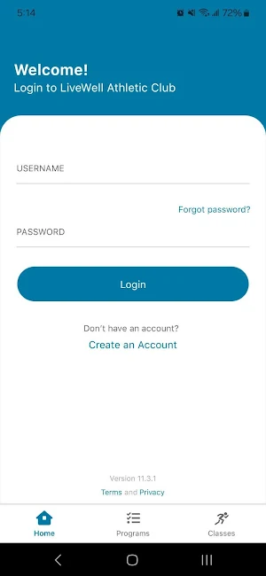 LiveWell Athletic Club Screenshot 0