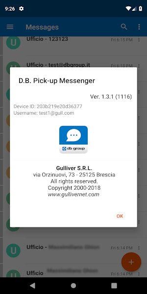 D.B. Pick-up Messenger Screenshot 2