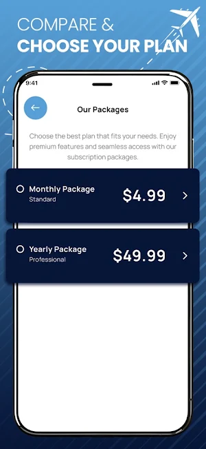 Fly-n-Eat: Pilot Dining App Screenshot 1