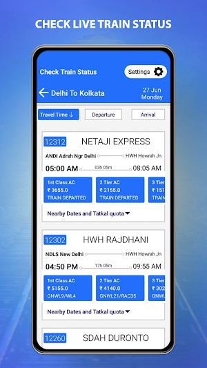 Live Train Status Screenshot 1