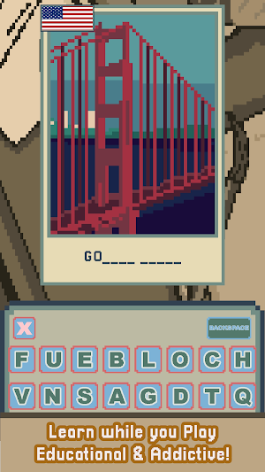 Pixel Popular Landmarks Quiz Screenshot 3