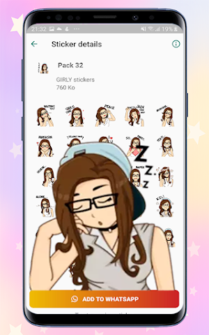 Girly Stickers WAStickerApps Screenshot 2