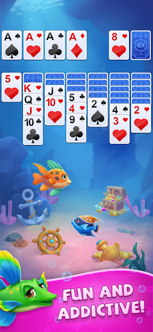 Klondike Solitaire: Fish Town Screenshot 3