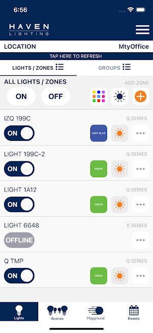 Haven Lighting PRO Screenshot 1