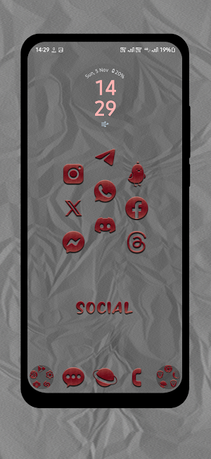 Red Paper Pattern Icon Pack Screenshot 3