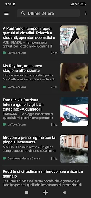 Massa Carrara notizie Screenshot 2