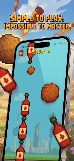 Falafell: Flappy Falafel Game Screenshot 2