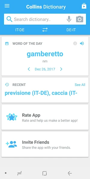 German-Italian Dictionary Screenshot 3