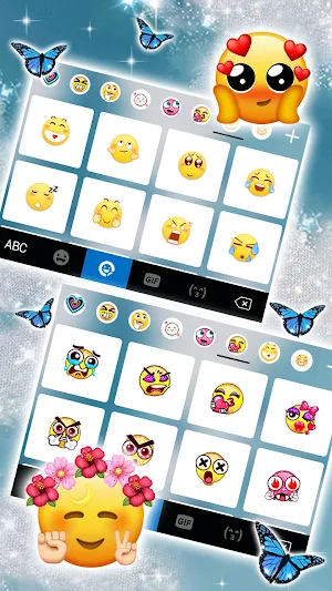 Shining Butterfly Keyboard Background Screenshot 3