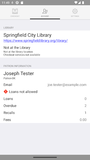 Springfield Self Checkout Screenshot 2