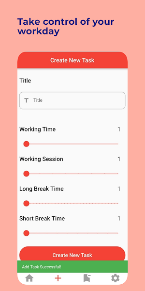 Pomodoro - Add Unlimited Tasks Screenshot 3