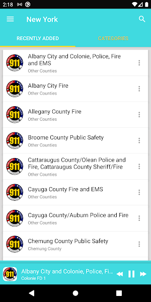 New York, radio scanners police, fire, EMS Screenshot 0