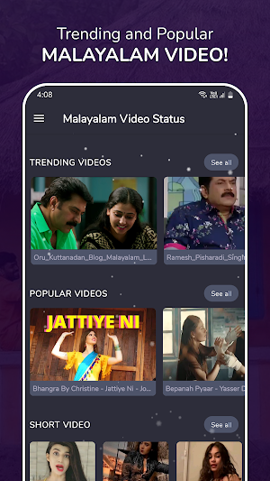 Malayalam Video Status Screenshot 0