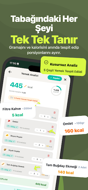 Yedimmi - Food Calorie Tracker Screenshot 2