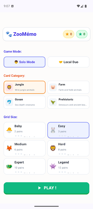 ZooMemo: Animal Memory Game Screenshot 1