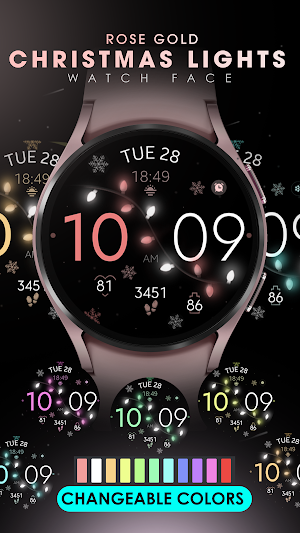 Christmas Lights watch face Screenshot 2
