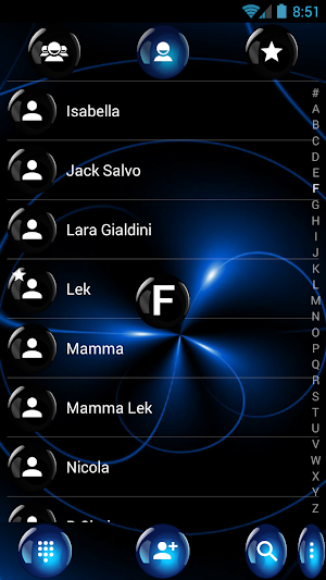 Theme for ExDialer SphereBlack Screenshot 1