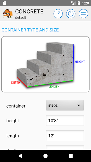 Concrete Calculator Screenshot 1