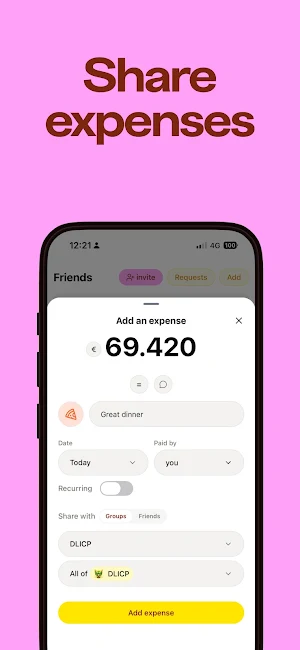 BananaSplit - Split expenses Screenshot 0