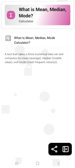Mean, Median, Mode Calculator Screenshot 1