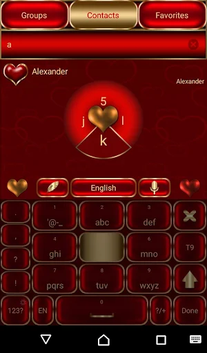 Heart Valentine Keyboard theme Screenshot 1