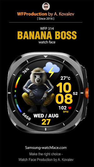 WFP 314 Monkeys Boss Watchface Screenshot 0