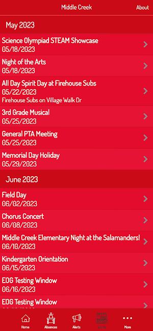 Middle Creek Elementary Screenshot 1