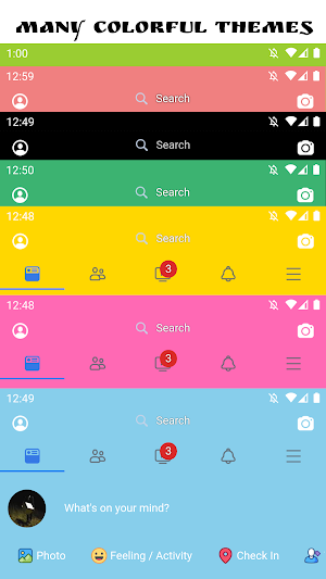 Facade for Facebook - colorful Screenshot 0