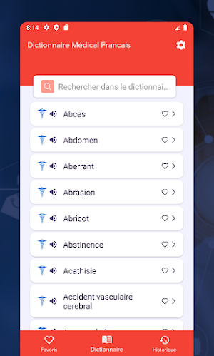 Dictionnaire Médical Francais Screenshot 1