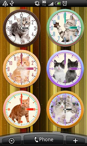 Cats Analog-Clocks Widget Screenshot 3