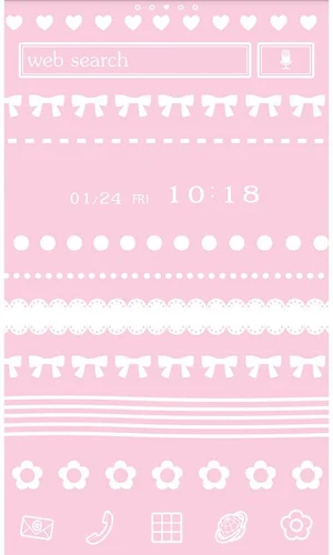 Pretty Pink Theme +HOME Screenshot 0