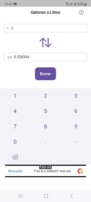 Galones a Litros Screenshot 2