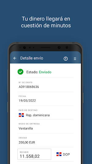 Remesas Reservas Screenshot 3