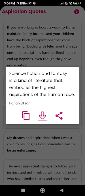 Aspiration Quotes and Sayings Screenshot 2
