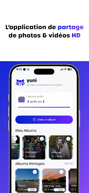Yuni – Partage Photos en HD Screenshot 0