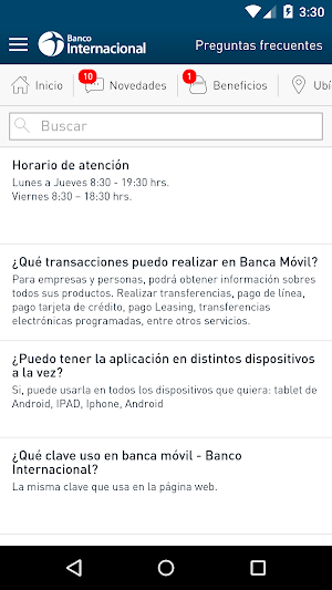 Banca Móvil-Bco. Internacional Screenshot 3