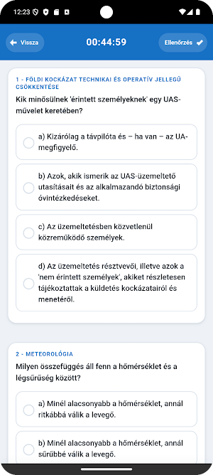 A2 Drón Engedély Vizsga Haladó Screenshot 2