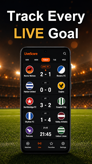 LiveScoreX: Football Result Screenshot 0