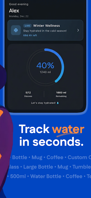 Water Reminder: Drink Tracker Screenshot 2